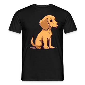 Cute dog design for dog owners - Men's T-Shirt - black - Front - AI Model Male 178 light (178cm)
