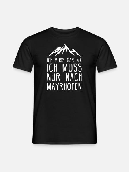 Mayrhofen I Skigebiet in Österreich für Skifahrer - Männer T-Shirt - Schwarz