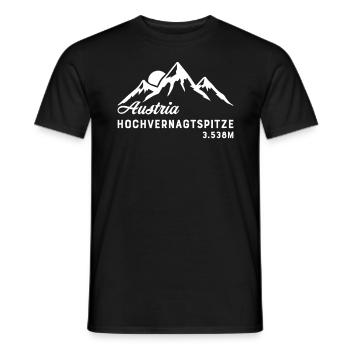Hochvernagtspitze I mountain in Austria for - Men's T-Shirt - black - Front - AI Model Male 178 light (178cm)