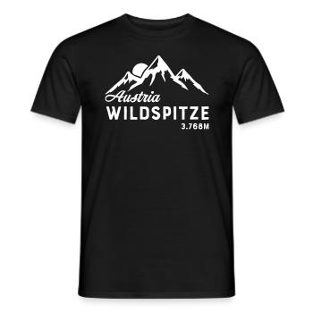 Wildspitze I Berg in Österreich für Wanderer - Männer T-Shirt - Schwarz - Vorne - AI Model Male 178 light (178cm)