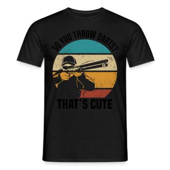 Wurfscheiben Schießen | Sport Wurfscheibe Geschenk - Männer T-Shirt - Schwarz - Vorne - AI Model Male 178 light (178cm)