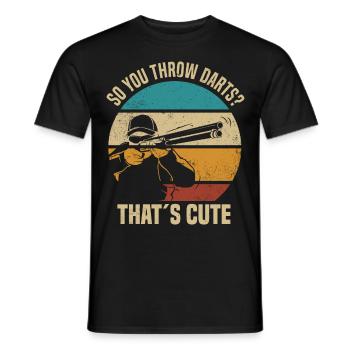 Ja ich schieße wie ein Mädchen | Skeet Geschenke - Männer T-Shirt - Schwarz - Vorne - AI Model Male 178 light (178cm)