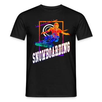Snowboard Snowboarding Snowboarder Freestyle Stunt - Männer T-Shirt - Schwarz - Vorne - AI Model Male 178 light (178cm)