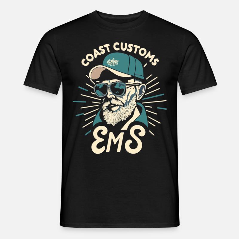 Ems Coast Customs Oldskool Design#1 - Männer T-Shirt - Schwarz