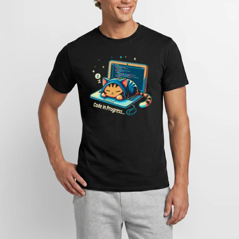 Code in Bearbeitung.. - Programming Cats Männer T-Shirt