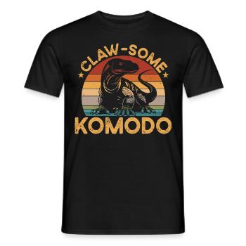 Krallenartiger Komodowaran-besitzer, Wildtiere, - Männer T-Shirt - Schwarz - Vorne - AI Model Male 178 light (178cm)