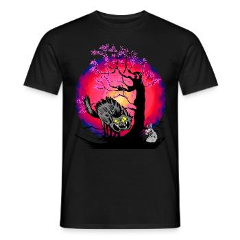 Halloween Cat Cats Mouse Mice - Men's T-Shirt - black - Front - AI Model Male 178 light (178cm)