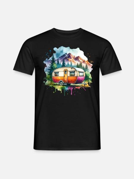 Camping Camper Caravan - Men's T-Shirt - black