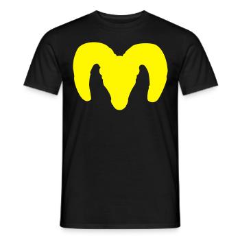 Dickhornschaf Silhouette – Wildnis pur - Männer T-Shirt - Schwarz - Vorne - AI Model Male 178 light (178cm)