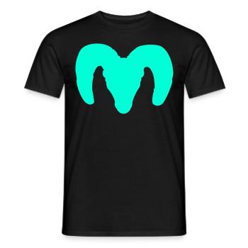 Dickhornschaf Silhouette – Wildnis pur - Männer T-Shirt - Schwarz - Vorne - AI Model Male 178 light (178cm)