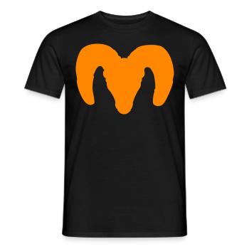 Dickhornschaf Silhouette – Wildnis pur - Männer T-Shirt - Schwarz - Vorne - AI Model Male 178 light (178cm)