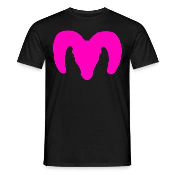 Dickhornschaf Silhouette – Wildnis pur - Männer T-Shirt - Schwarz - Vorne - AI Model Male 178 light (178cm)