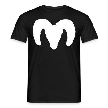 Dickhornschaf Silhouette – Wildnis pur - Männer T-Shirt - Schwarz - Vorne - AI Model Male 178 light (178cm)