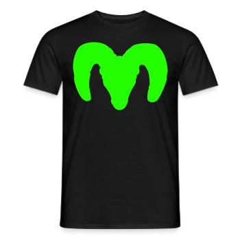 Dickhornschaf Silhouette – Wildnis pur - Männer T-Shirt - Schwarz - Vorne - AI Model Male 178 light (178cm)