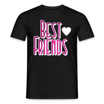 Best Friends Freunde Freundschaft - Männer T-Shirt - Schwarz - Vorne - AI Model Male 178 light (178cm)