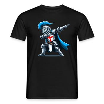 Dabbender Ritter, Mittelalter Kostüm - Männer T-Shirt - Schwarz - Vorne - AI Model Male 178 light (178cm)