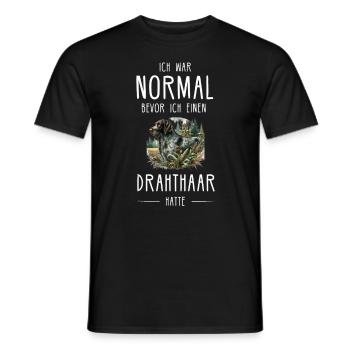 Allemand à poil dur I chien de chasse chien d’arrêt motif pour - T-shirt homme - noir - Devant - AI Model Male 178 light (178cm)