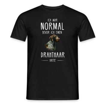 Allemand à poil dur I chien de chasse chien d’arrêt motif pour - T-shirt homme - noir - Devant - AI Model Male 178 light (178cm)