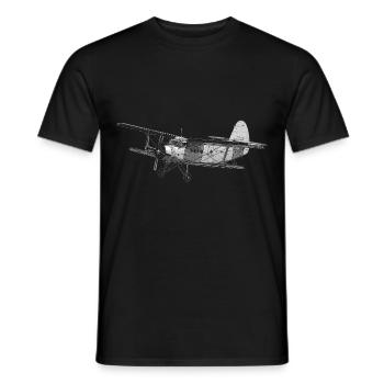 Antonov AN-2 avion biplan AN-2 - T-shirt homme - noir - Devant - AI Model Male 178 light (178cm)