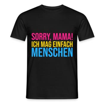 Pansexuell Regenbogenflagge - Männer T-Shirt - Schwarz - Vorne - AI Model Male 178 light (178cm)
