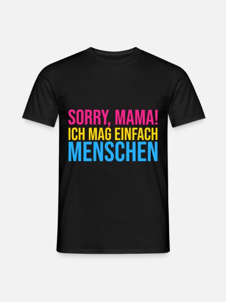 Pansexuell Regenbogenflagge - Männer T-Shirt - Schwarz
