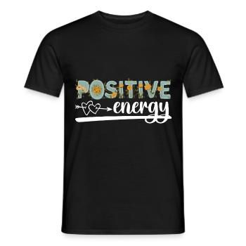 Motivation optimiste forte - T-shirt homme - noir - Devant - AI Model Male 178 light (178cm)