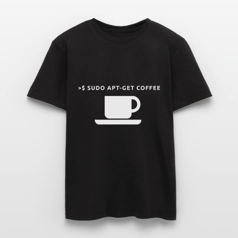 Lustiges Linux Kaffee Admin Shirt Pinguin Coder Männer T-Shirt