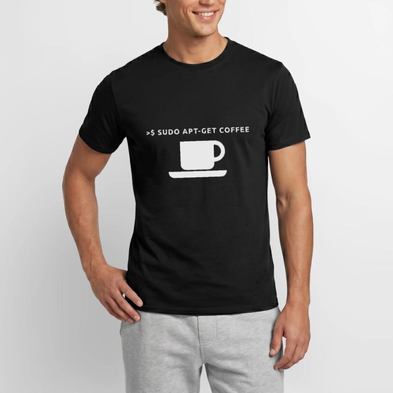 Lustiges Linux Kaffee Admin Shirt Pinguin Coder Männer T-Shirt