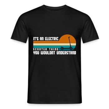 Rollerfahrer E-Bike E-Roller Hybrid - Männer T-Shirt - Schwarz - Vorne - AI Model Male 178 light (178cm)