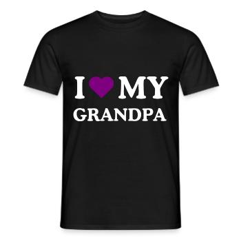 Ich liebe das lila Alzheimer-Bewusstsein meines Großvaters - Männer T-Shirt - Schwarz - Vorne - AI Model Male 178 light (178cm)