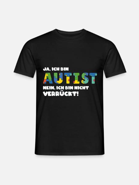 Autismus Bewusstsein Bunte Asperger Spruch - Männer T-Shirt - Schwarz