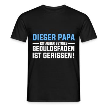 Papa Geduldsfaden Ist Gerissen - Männer T-Shirt - Schwarz - Vorne - AI Model Male 178 light (178cm)