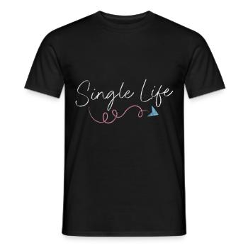 Relationship Partner Date Solo - Men's T-Shirt - black - Front - AI Model Male 178 light (178cm)