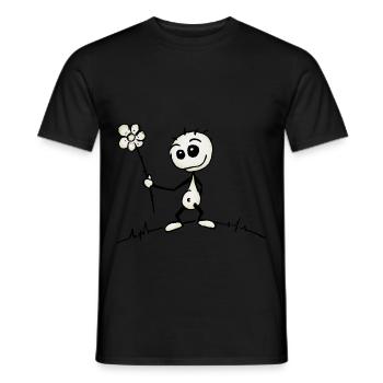 kleiner Frühling sommer Sonne Blume Kerl Geschenk - Männer T-Shirt - Schwarz - Vorne - AI Model Male 178 light (178cm)