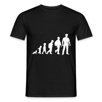 Cadeau de naissance enfant évolution de la police - T-shirt homme - noir - Devant - AI Model Male 178 light (178cm)
