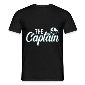 Der Captain - Männer T-Shirt - Schwarz - Vorne - AI Model Male 178 light (178cm)