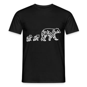 Mama Bear Gift Mom Mother Mother's Day Daughter S - Men's T-Shirt - black - Front - AI Model Male 178 light (178cm)