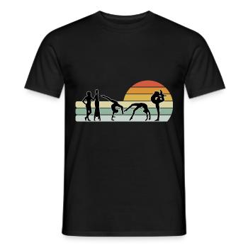 Gymnastique Acrobaties Cheerleading Gymnaste Gymnastique au sol - T-shirt homme - noir - Devant - AI Model Male 178 light (178cm)