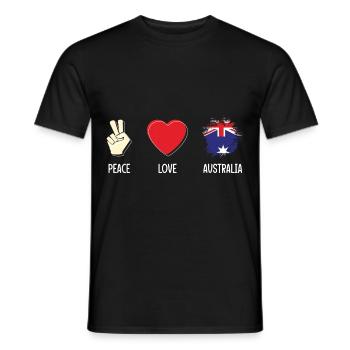 Australien Beuteltier Fahne Tiere - Männer T-Shirt - Schwarz - Vorne - AI Model Male 178 light (178cm)