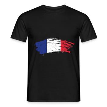 France - T-shirt homme - noir - Devant - AI Model Male 178 light (178cm)
