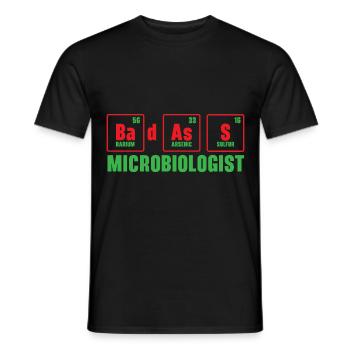 Badass Mikrobiologe Wissenschaft Lehrer Biologie - Männer T-Shirt - Schwarz - Vorne - AI Model Male 178 light (178cm)