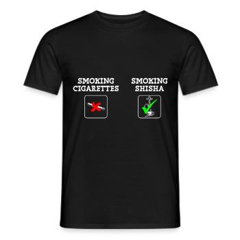 Sisha Rauch Pfeife Orient - Männer T-Shirt - Schwarz - Vorne - AI Model Male 178 light (178cm)