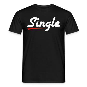 Single - Männer T-Shirt - Schwarz - Vorne - AI Model Male 178 light (178cm)