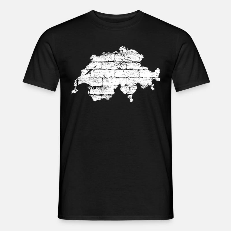 Schweiz - Männer T-Shirt - Schwarz
