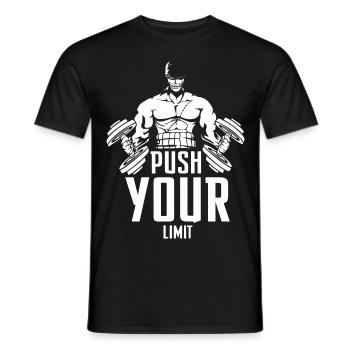 body building - Men's T-Shirt - black - Front - AI Model Male 178 light (178cm)