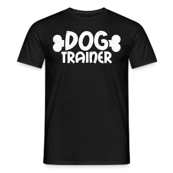 dog trainer - Men's T-Shirt - black - Front - AI Model Male 178 light (178cm)