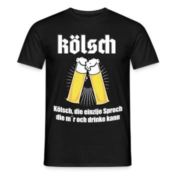 Kölsch Kölscher Spruch den man drinke kann in Köln - Männer T-Shirt - Schwarz - Vorne - AI Model Male 178 light (178cm)