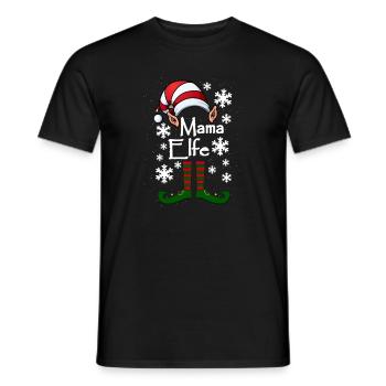 Elfen Mama Mutter Elfe Weihnachten Ugly Christmas - Männer T-Shirt - Schwarz - Vorne - AI Model Male 178 light (178cm)