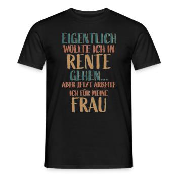 Rentner Ruhestand Pension - Letzter Arbeitstag - Männer T-Shirt - Schwarz - Vorne - AI Model Male 178 light (178cm)