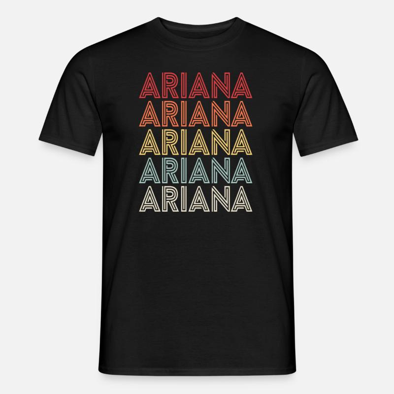 Ariana Name Ariana Retro - Männer T-Shirt - Schwarz